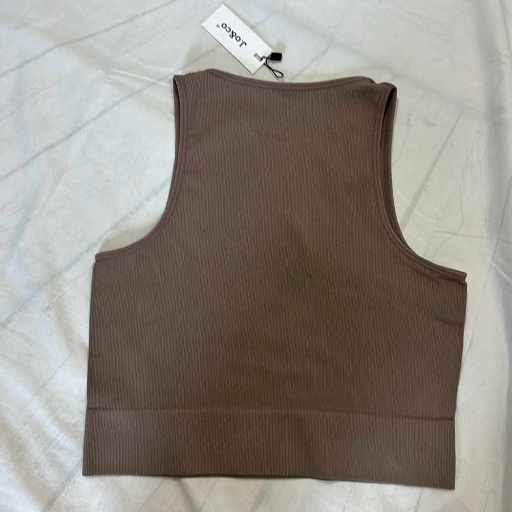 NWT J.o&co Ribbed Cropped Tank Size S-M - Picture 3 of 6